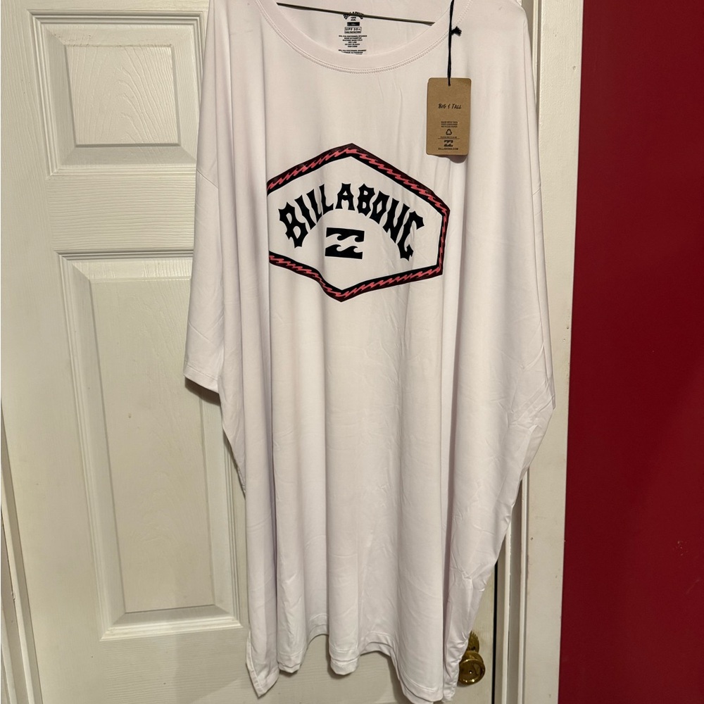 Billabong White Short Sleeve Tee with Black Logo